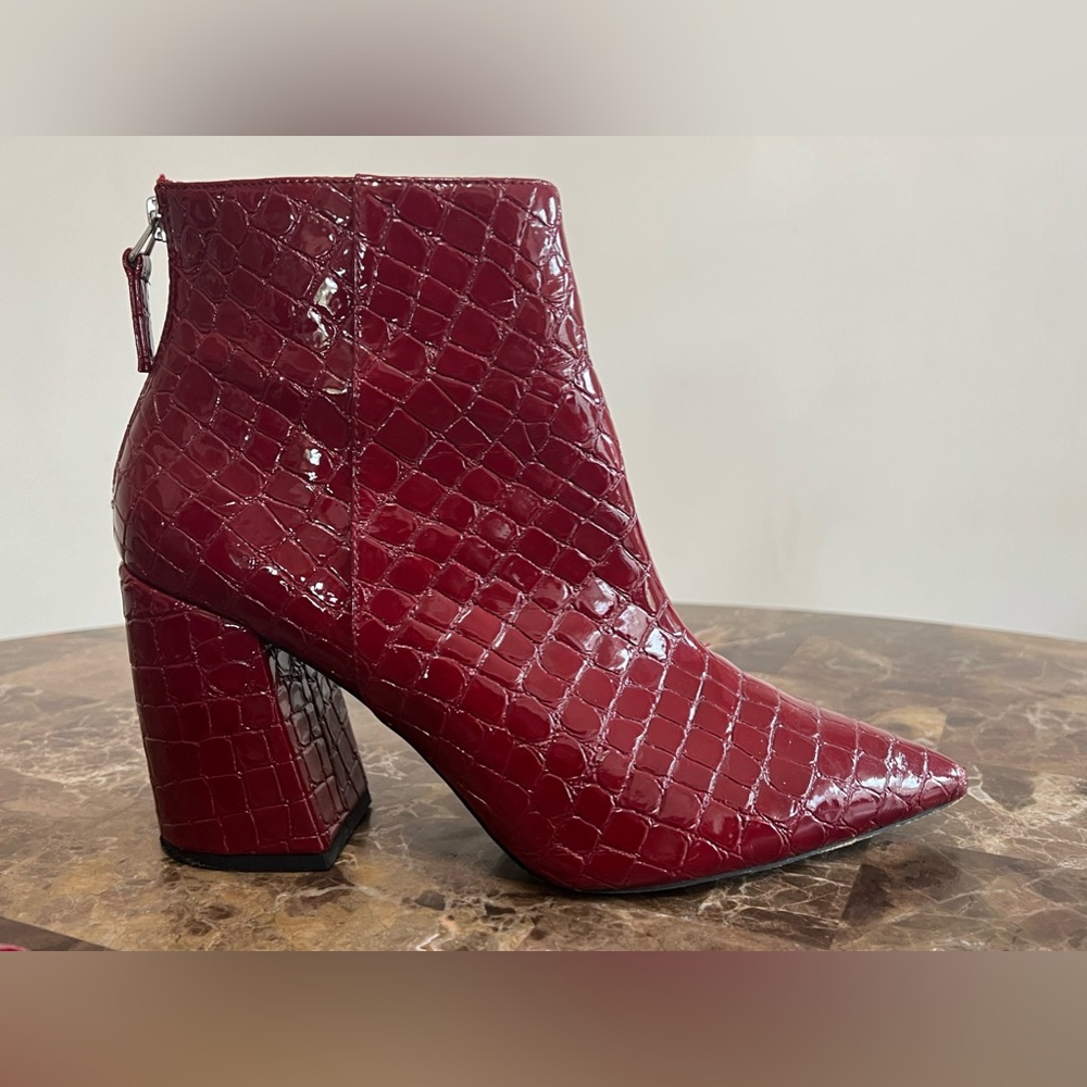 Topshop Red Croc Houston Booties - Picture 6 of 16